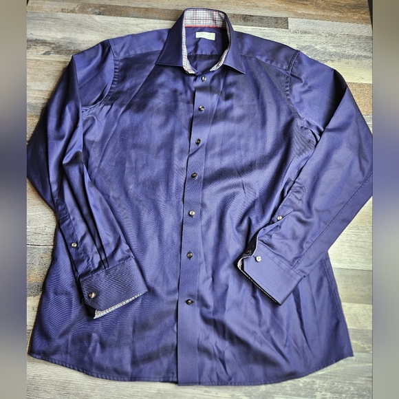 Eton Men's Button Down Shirt Blue - Picture 1 of 11
